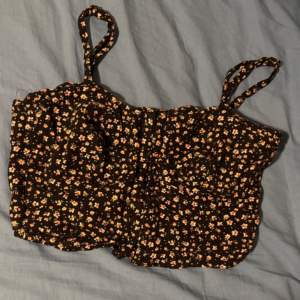 Aeropostale Black Floral Camisole